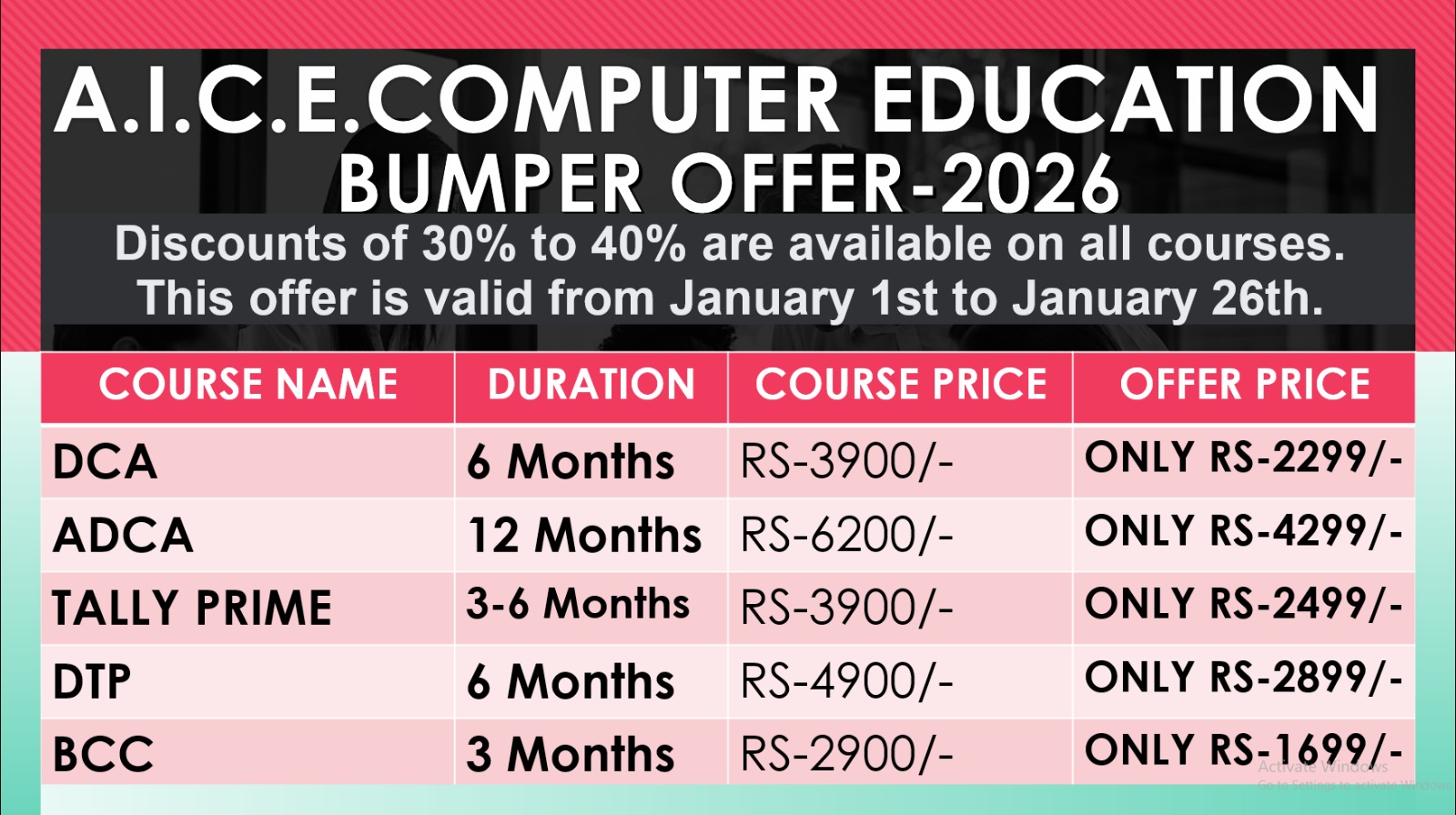 BUMPER OFFER